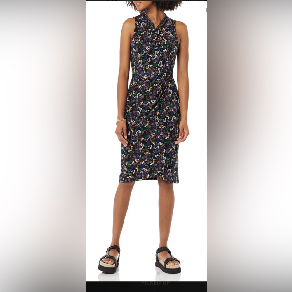 Floral Black Midi Skirt
